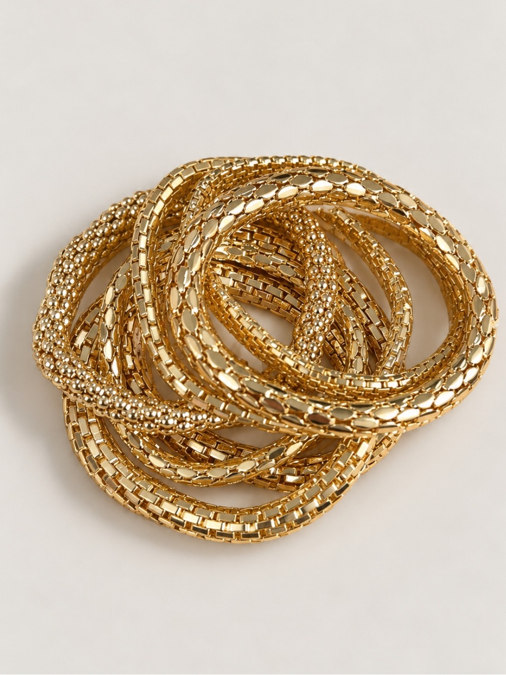 New! Gold Bracelet Stack Set (7) NWOT